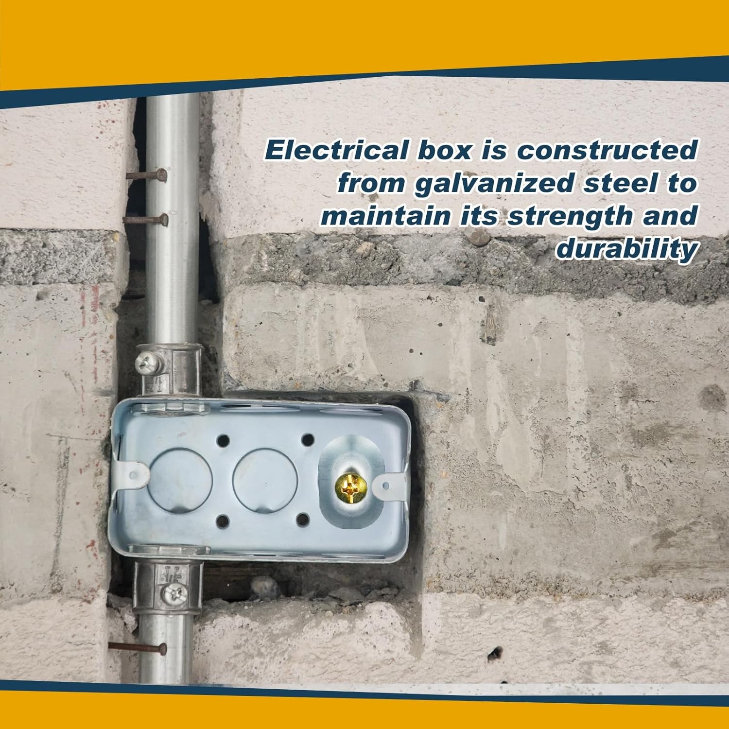12 Pcs Electrical Box Junction Galvanized Steel Metal 4 x 2 Inch