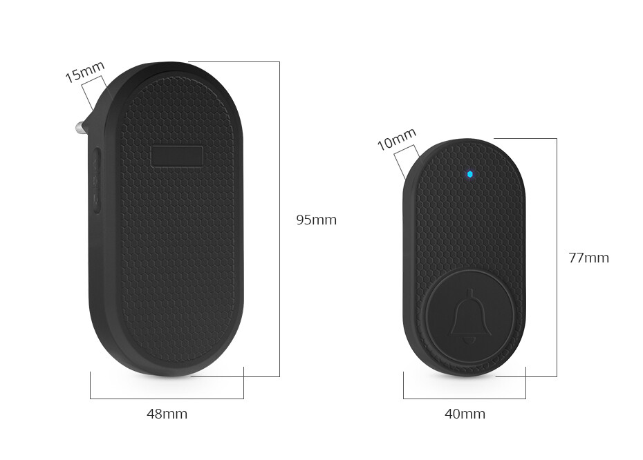 500FT Plug-In Wireless Doorbell 33 Tunes Indoor Outdoor Entry Alert System