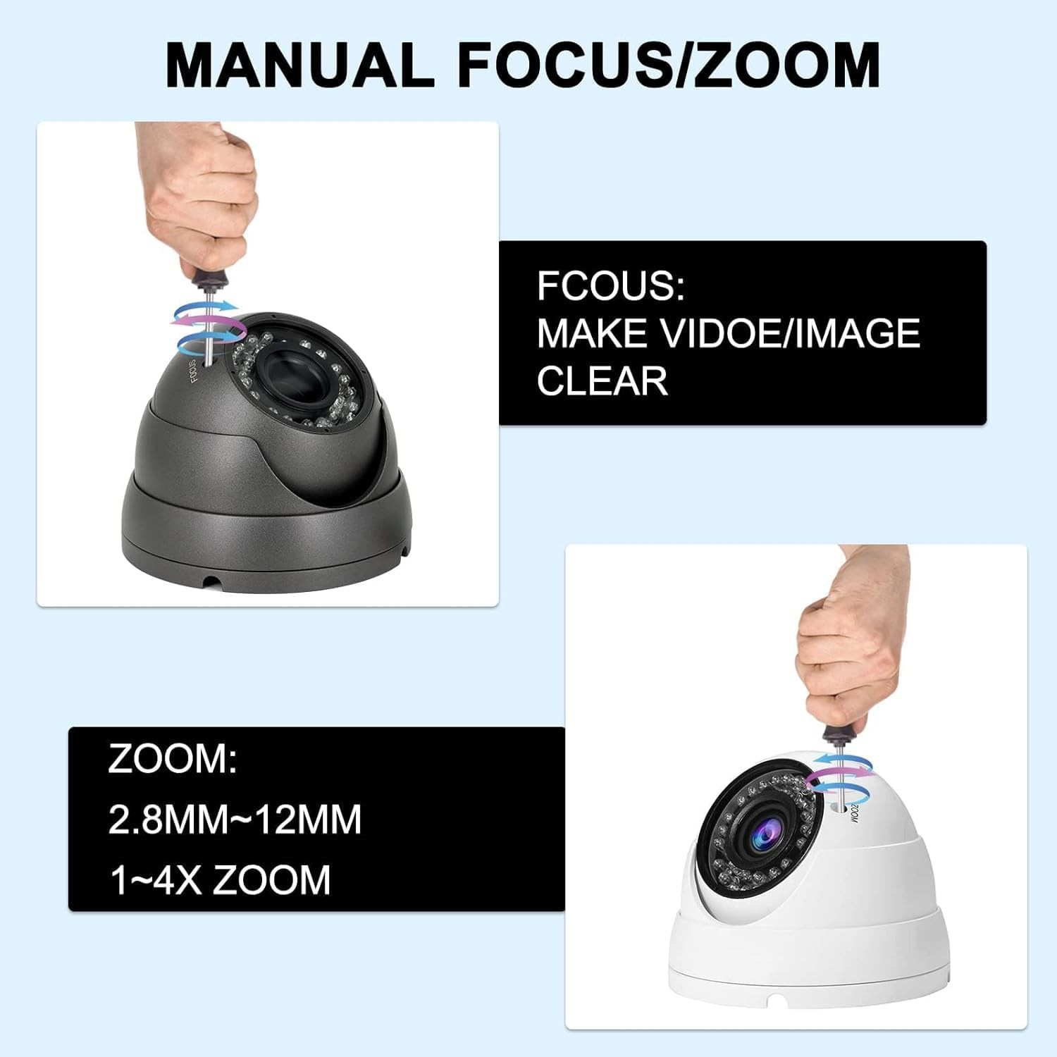 2MP CCTV Camera HD 1080P 4-in-1 1 Count (Pack of 1), White