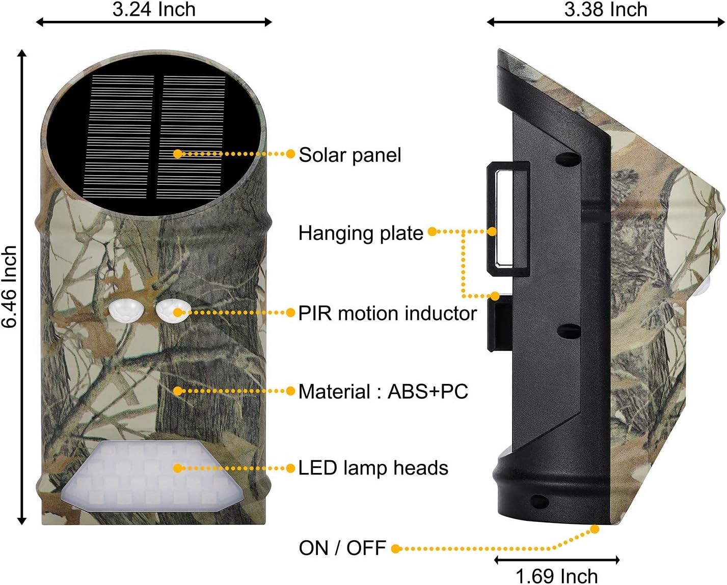 Solar Powered Hog Feeder Light-Motion-Activated for Hogs,Deer,Pig G300