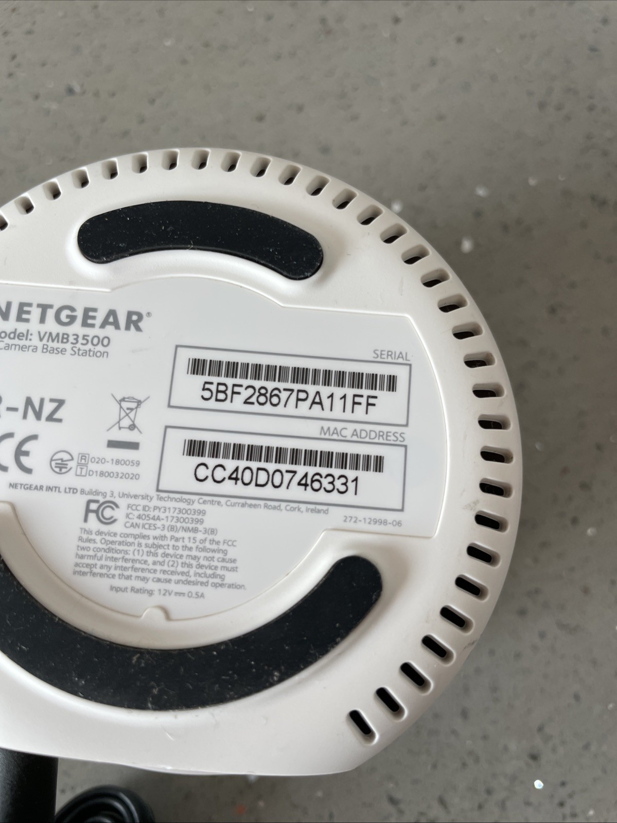 Arlo Netgear Base Station Model VMB3500 Arlo Pro Arlo Pro 2 w/ Power Supply