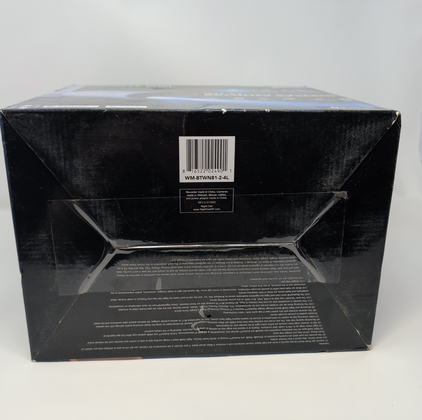 Open Box, Night Owl 10 Channel 4K NVR with 1TB HD, 4 Wi-Fi 1080p Cameras