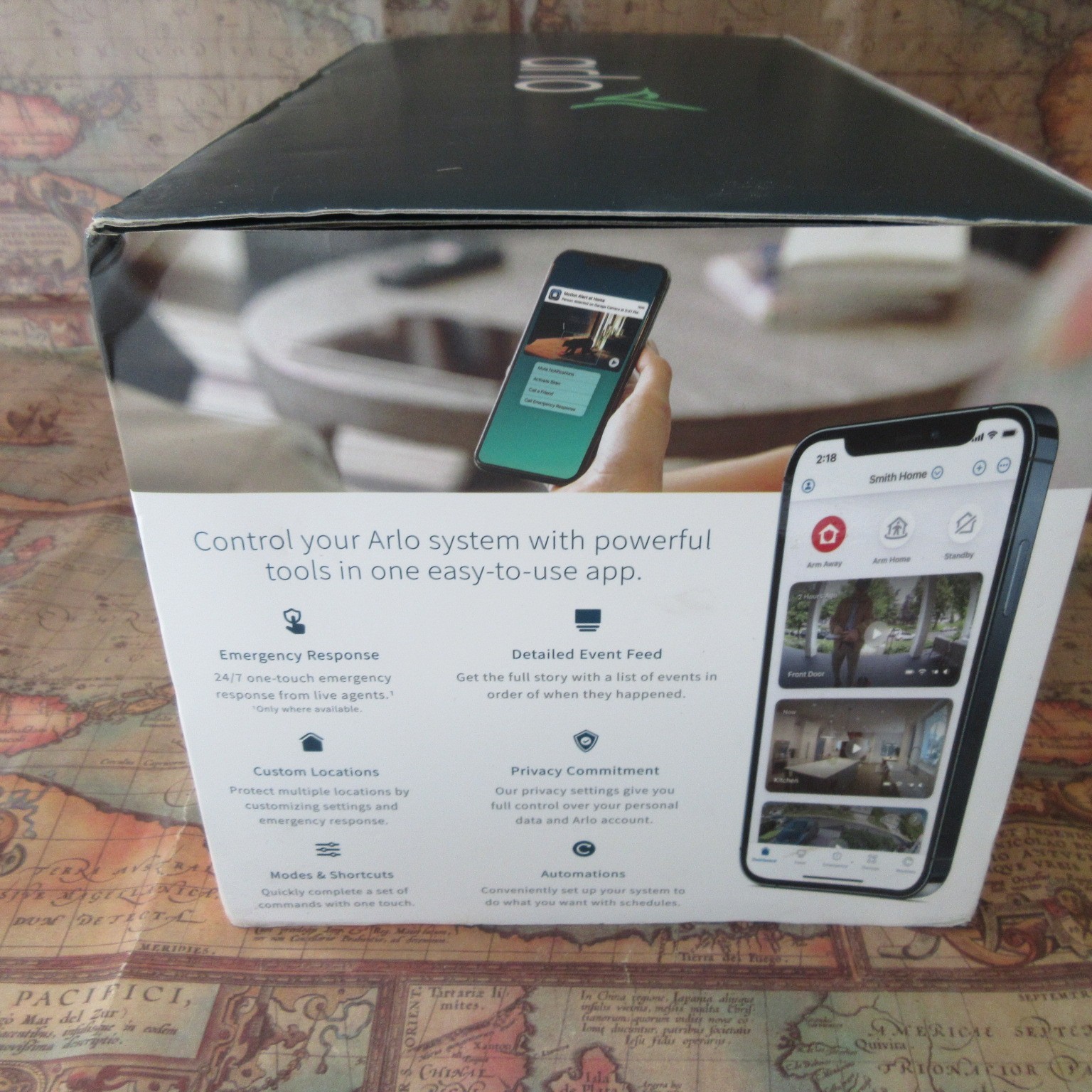 4 Pack Arlo Pro 4 Spotlight Wire-Free Camera Security System 2-Way Audio Bundle