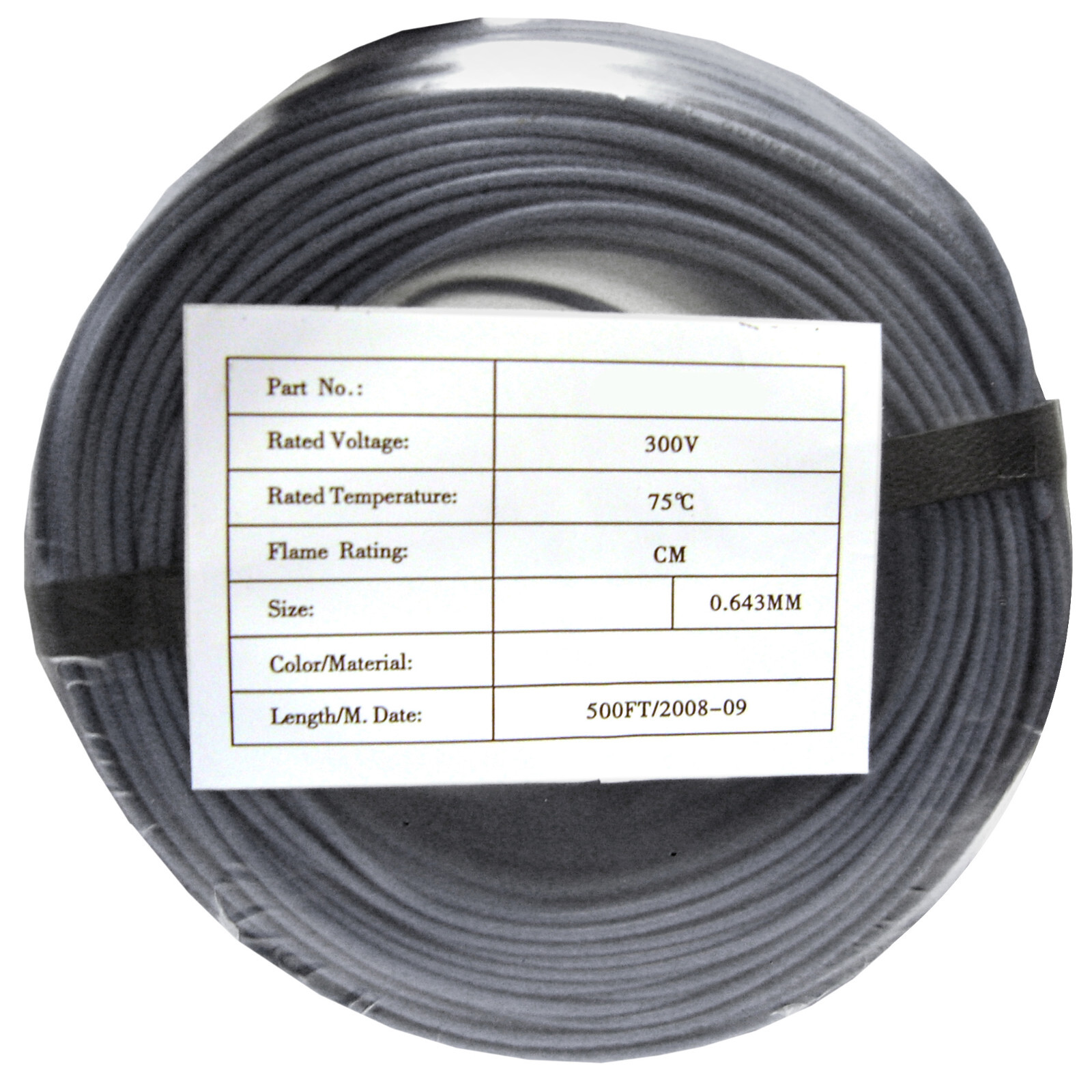 Security / Alarm Wire, Gray, 22/4 Conductor Solid Cable, CMR 500 Ft Roll
