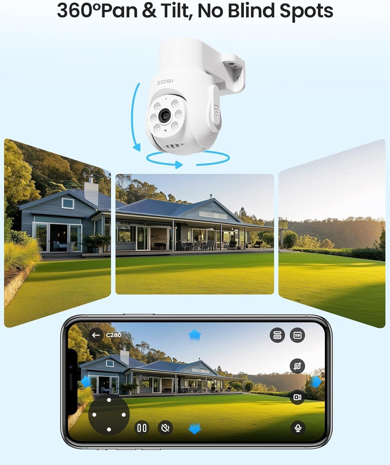 ZOSI 8CH 5MP DVR 4x Security CCTV Outdoor 1080P Camera System Night Vision 500GB