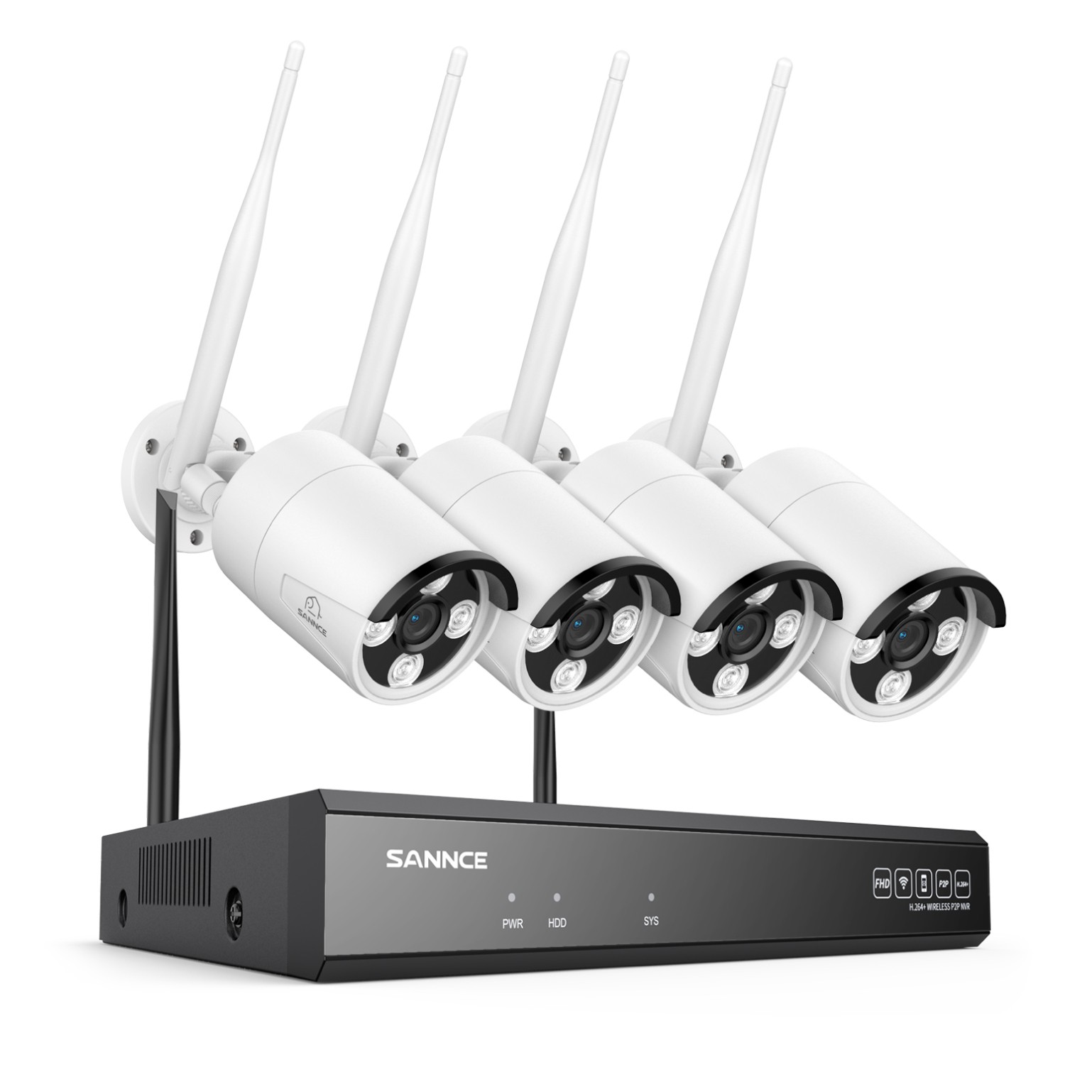 SANNCE 5MP Wireless Two Way Audio Outdoor Security Camera System IP 16CH 4K NVR