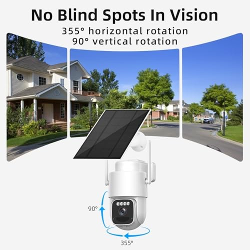 Solar 4G LTE Cellular Security Camera kit Wireless Outdoor,No WiFi 14in