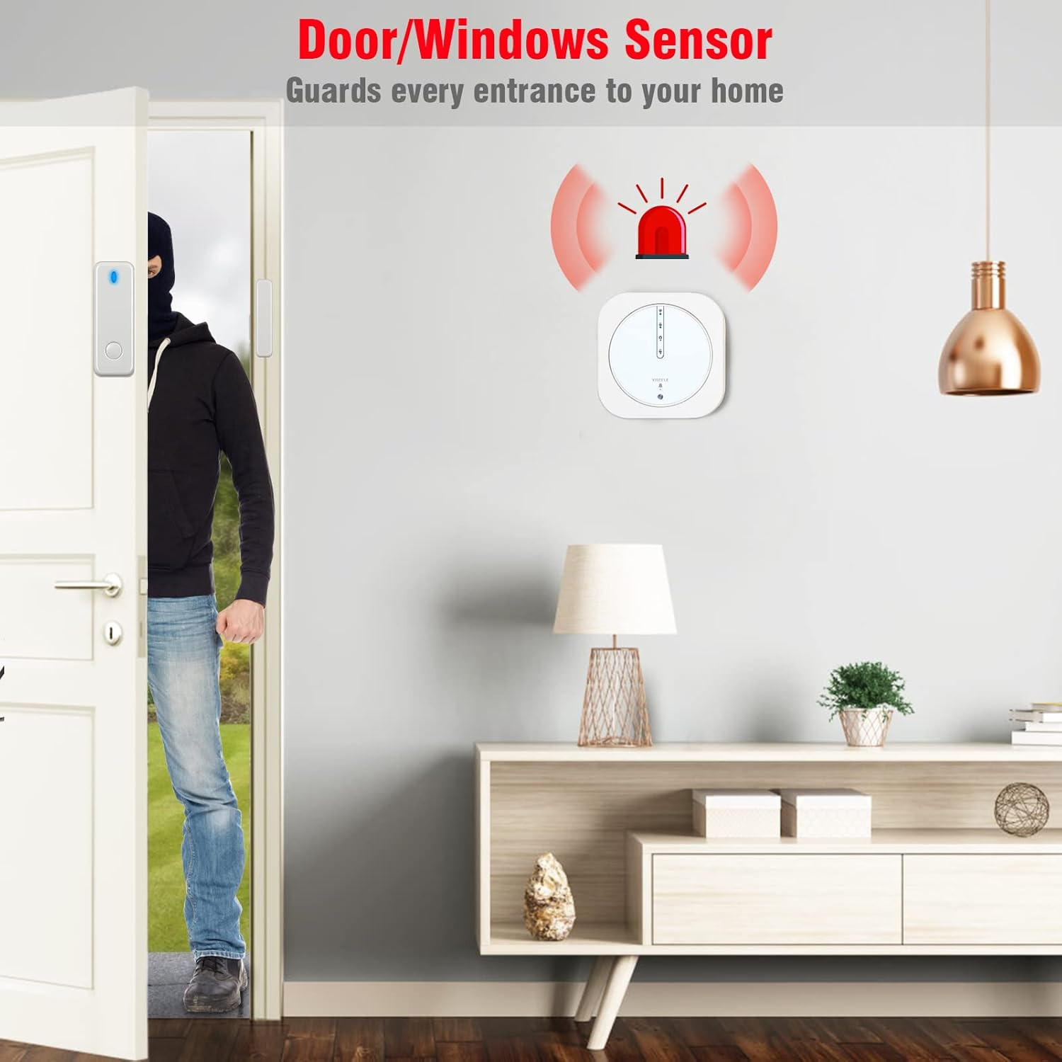 Home Security System, Door Alarm System with Wifi, Alarm Security with Phone APP