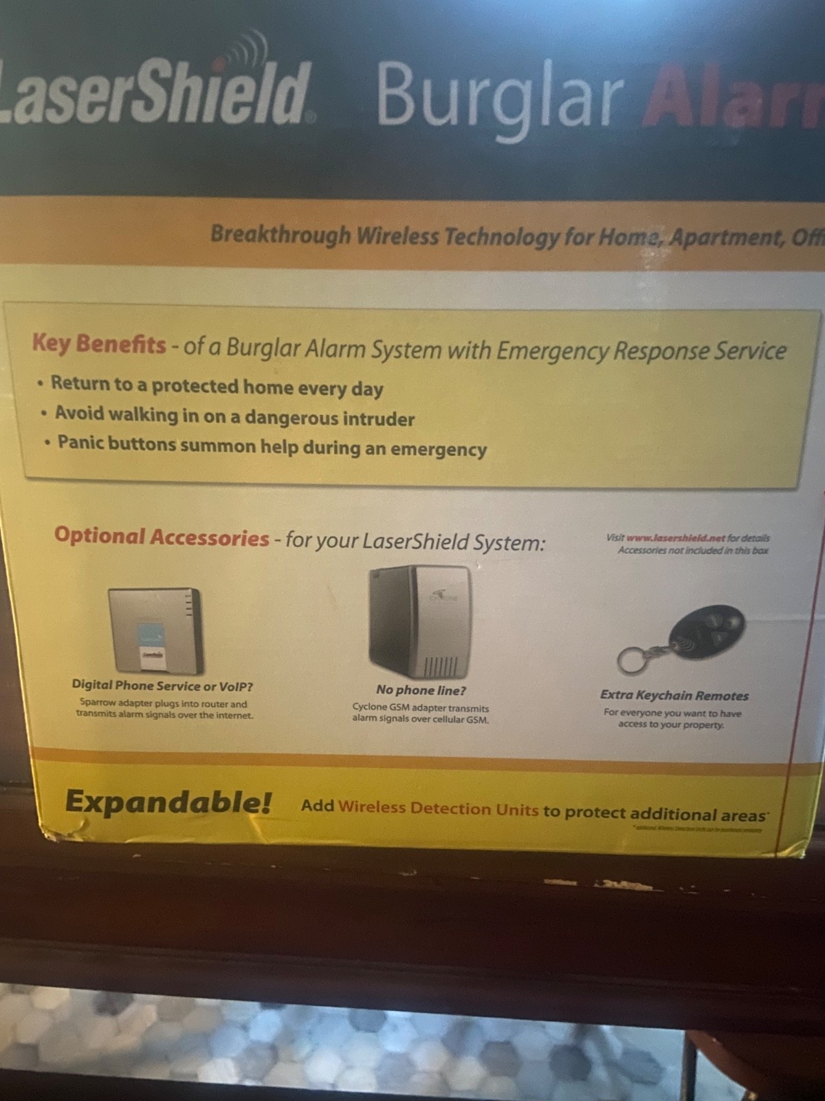 LaserShield Home Security in a Box Plug-N-Go System • Alarm Kit