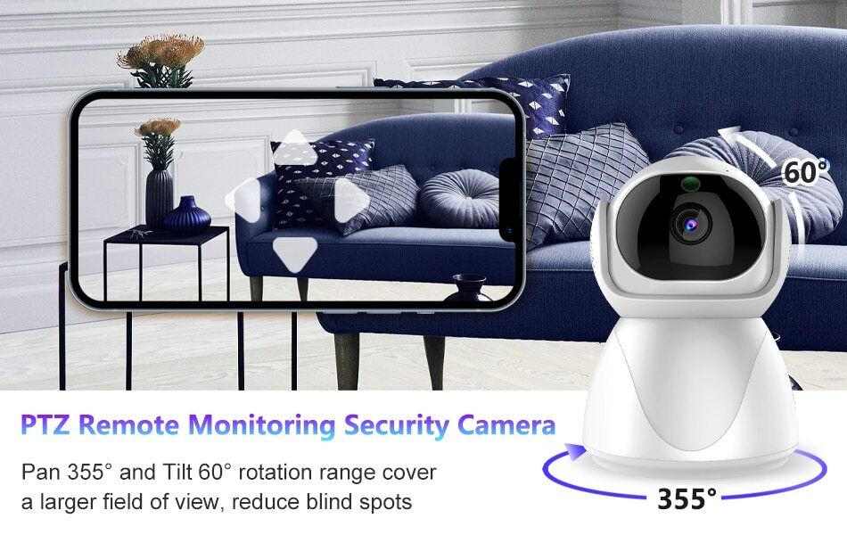 Camara De Seguridad Wifi Inalambrica HD Para Casa Interior Con Audio y Microfono