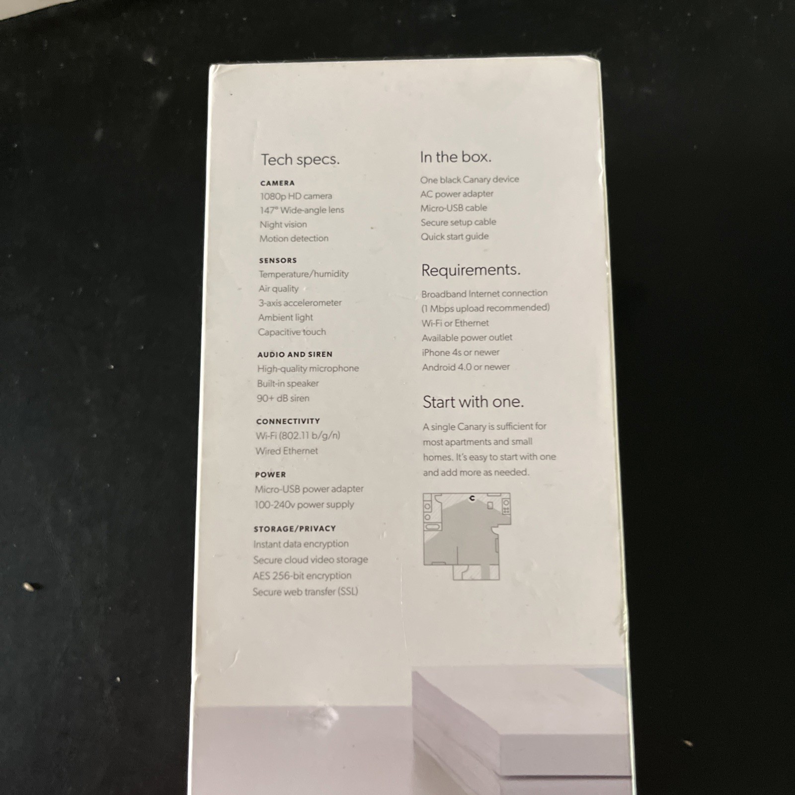 Canary All-in-One Home Security Device – Black *Read*
