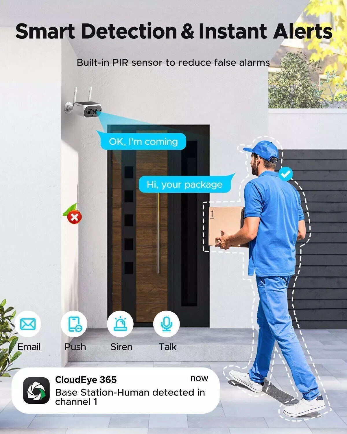 4MP Solar Security Camera Outdoor Wireless 10CH NVR 4 Cam-Kit Color Night Vision