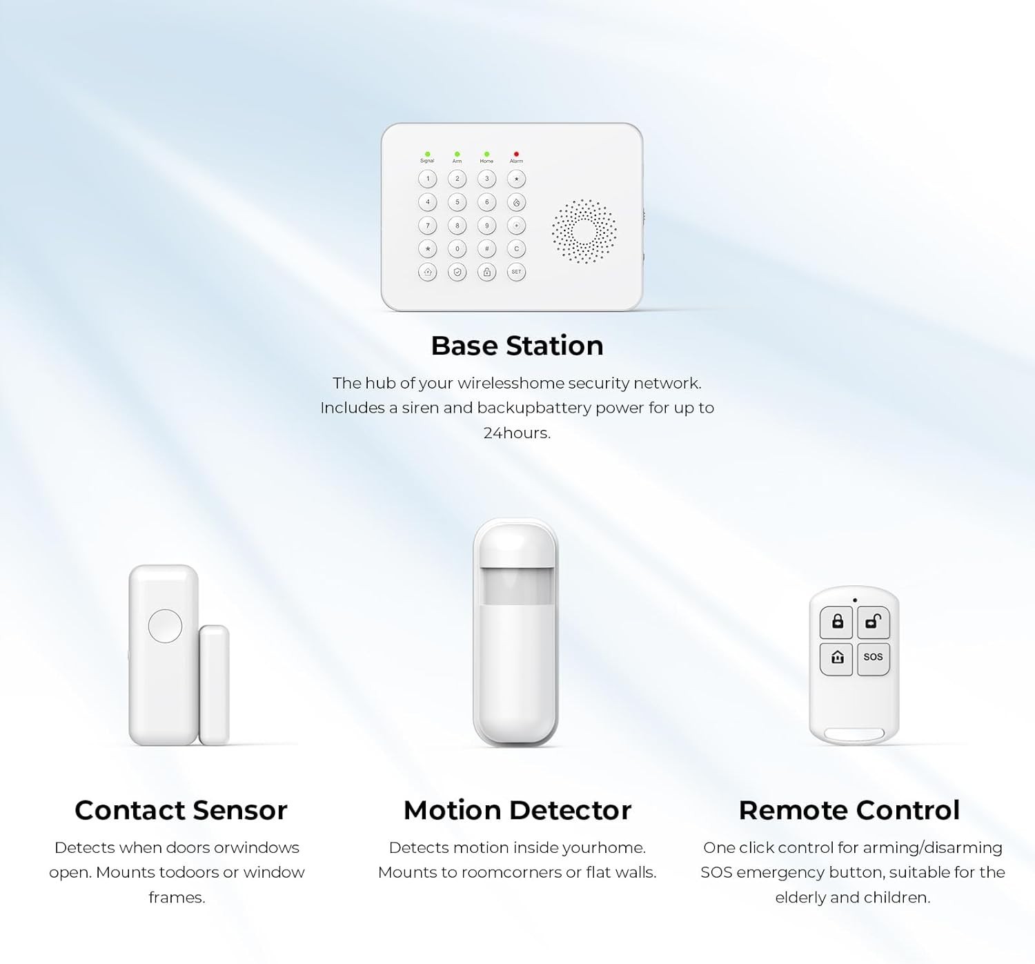 Smart Home Security Alarm with 24/7 Monitoring – Alexa Compatible & Easy Setup