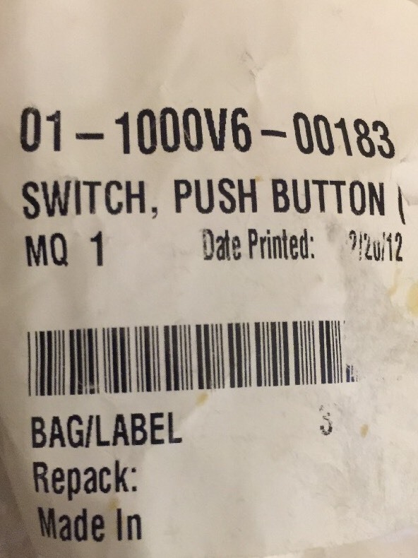 Baxter switch push button 01-1000V6-00183