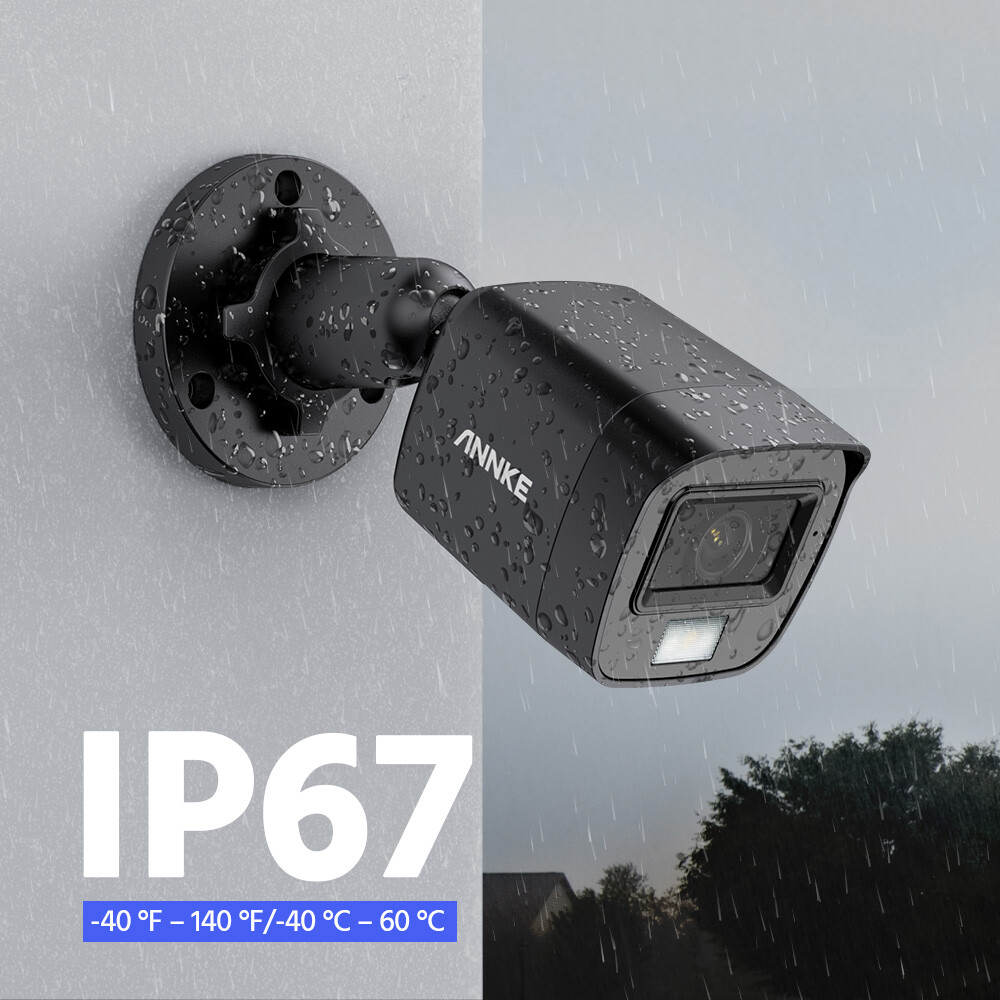 ANNKE H.265+ 16CH DVR 5MP Audio Security Camera System Full Color Detection IP67