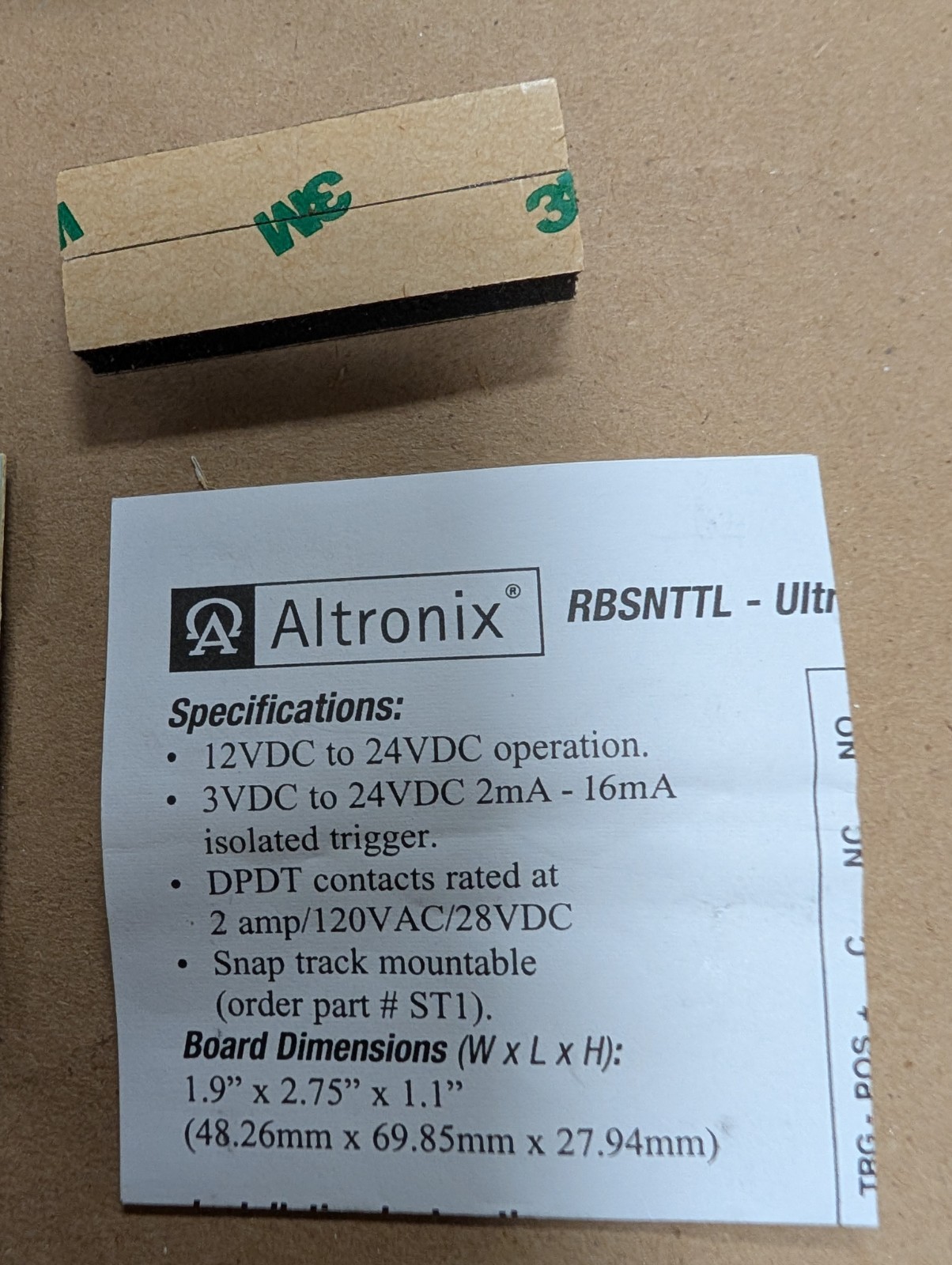 LOT OF 2 – Altronix Relay Module 12V OR 24VDC RBSN – LOT OF 2