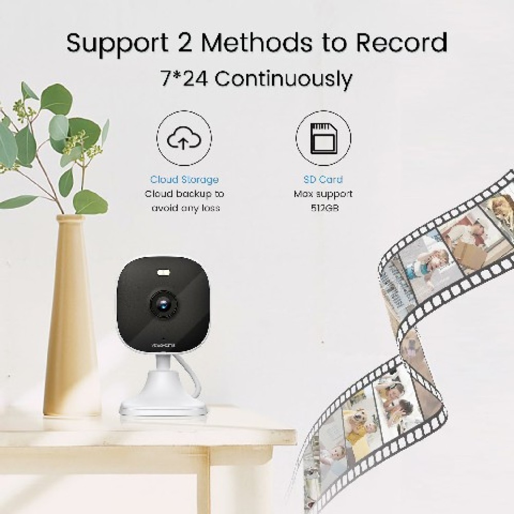 4Pcs 2K WiFi Surveillance Cameras Real-time monitoring, night vision, for kids