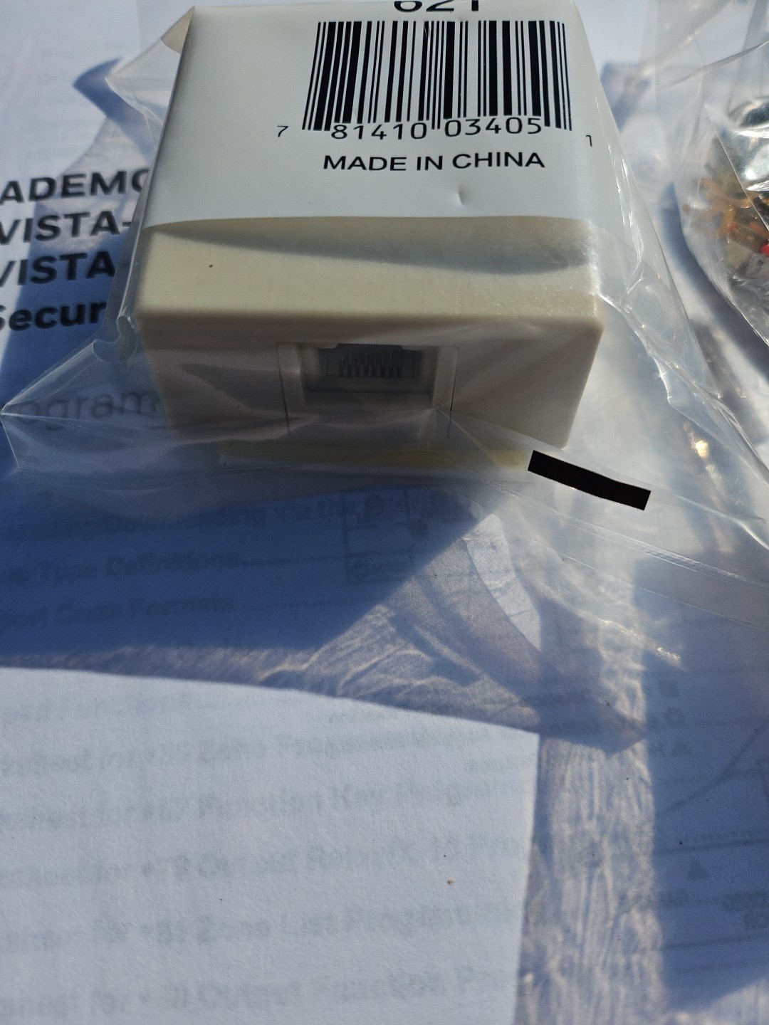 Honeywell Ademco 620 Telco Connector Cord, And Jack