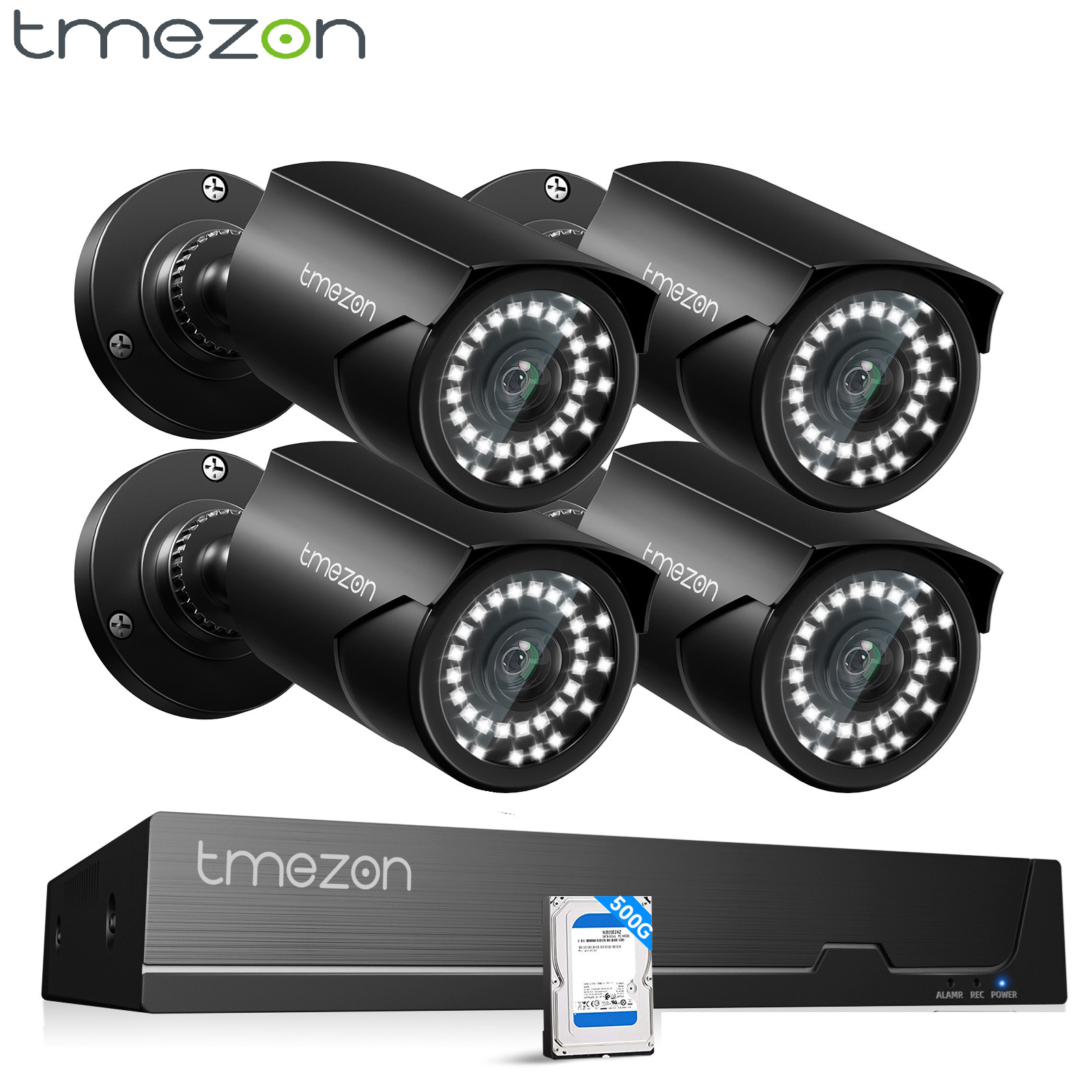 8MP POE AI Security IP Camera System Outdoor Audio Recording 8CH NVR 500G HDD