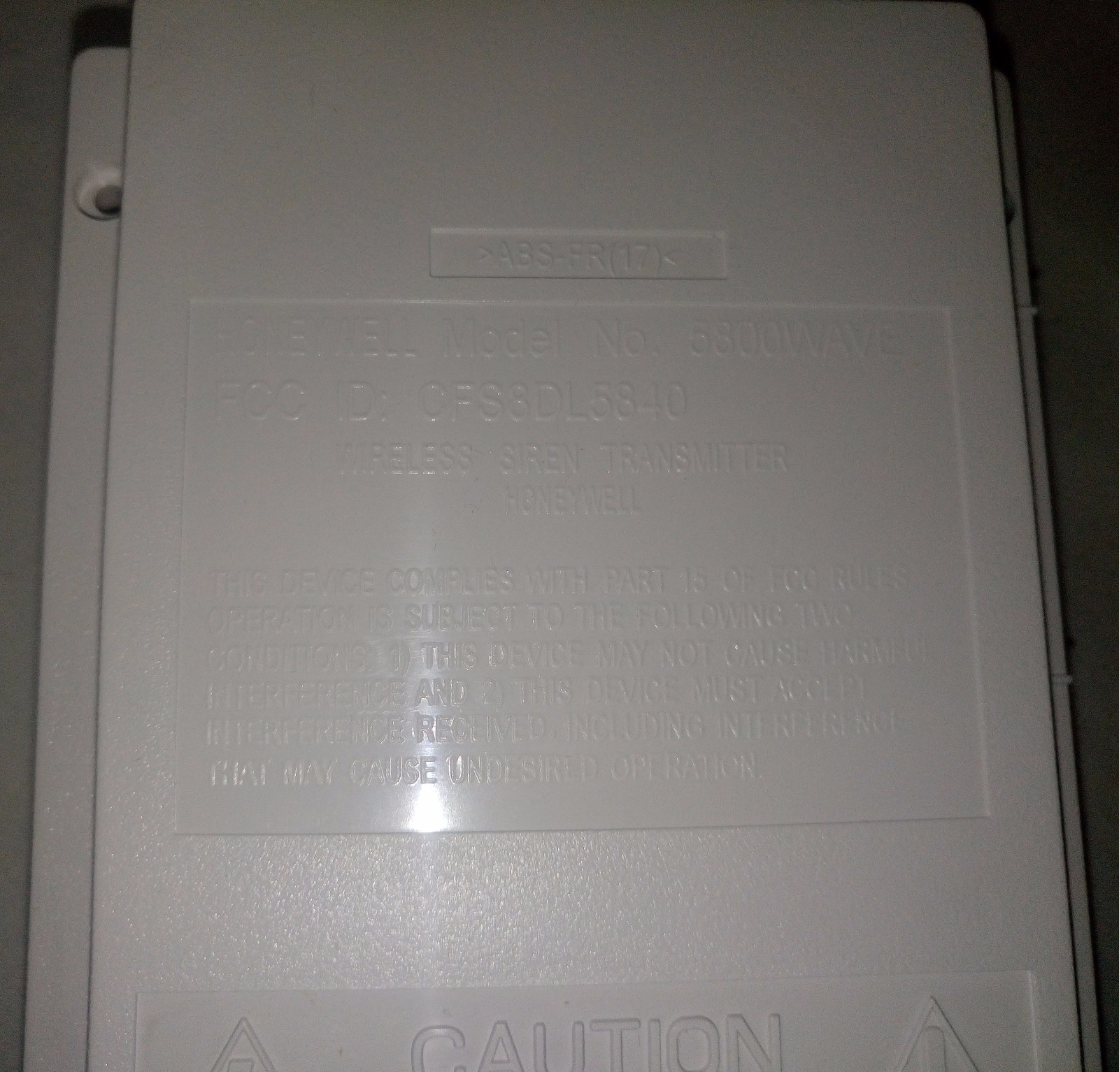 Honeywell 5800WAVE Wireless Indoor Siren