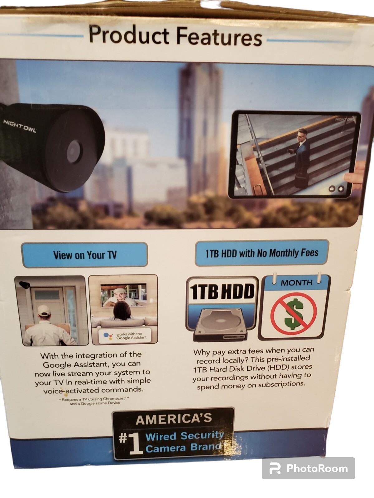 New Night Owl 1080p HD 4 Cameras 1TB 8 Channel Wired Security System Black