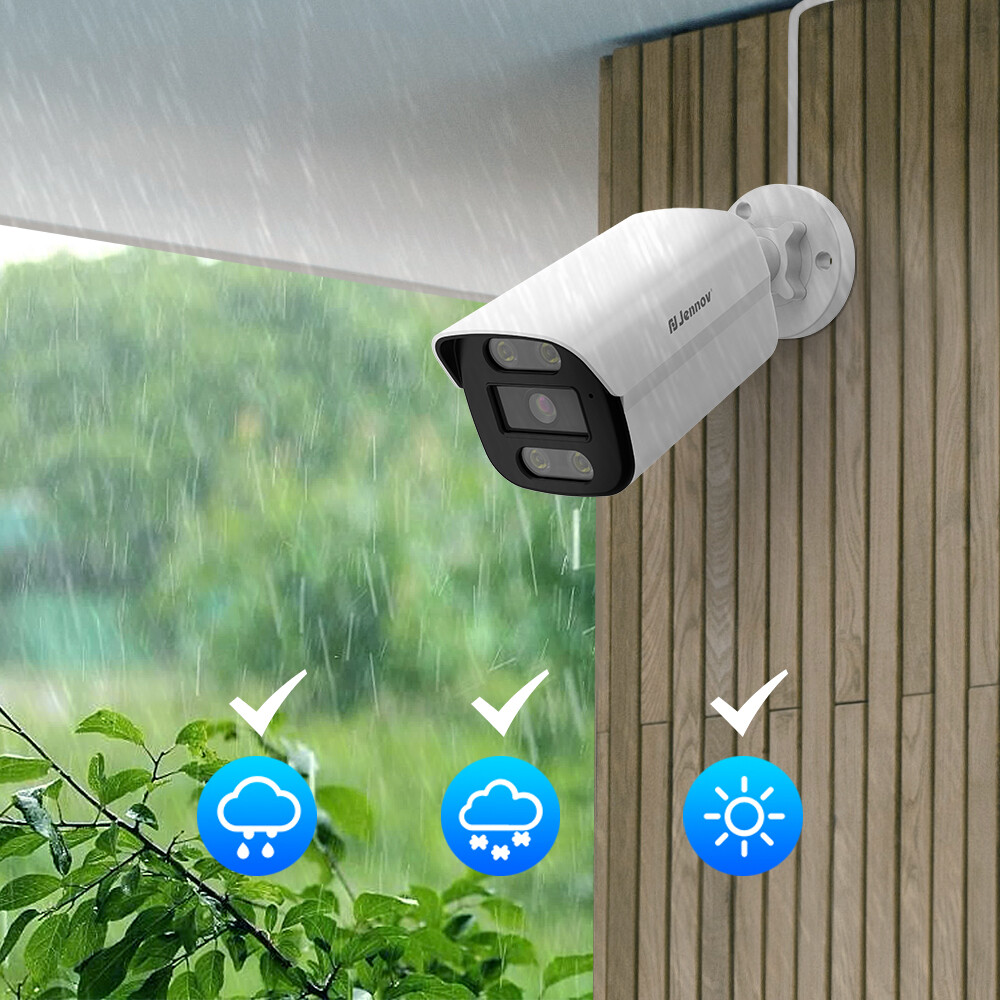 Jennov 8MP PoE Security Camera Audio A95 IP Network Outdoor Human Detection IP66