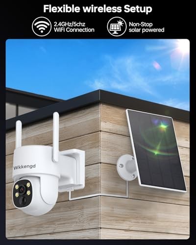 3MP F1.0 Aperture True Full Color Night Vision 2-Cam Kit 5G/2.4G WiFi 2pcs+64GB