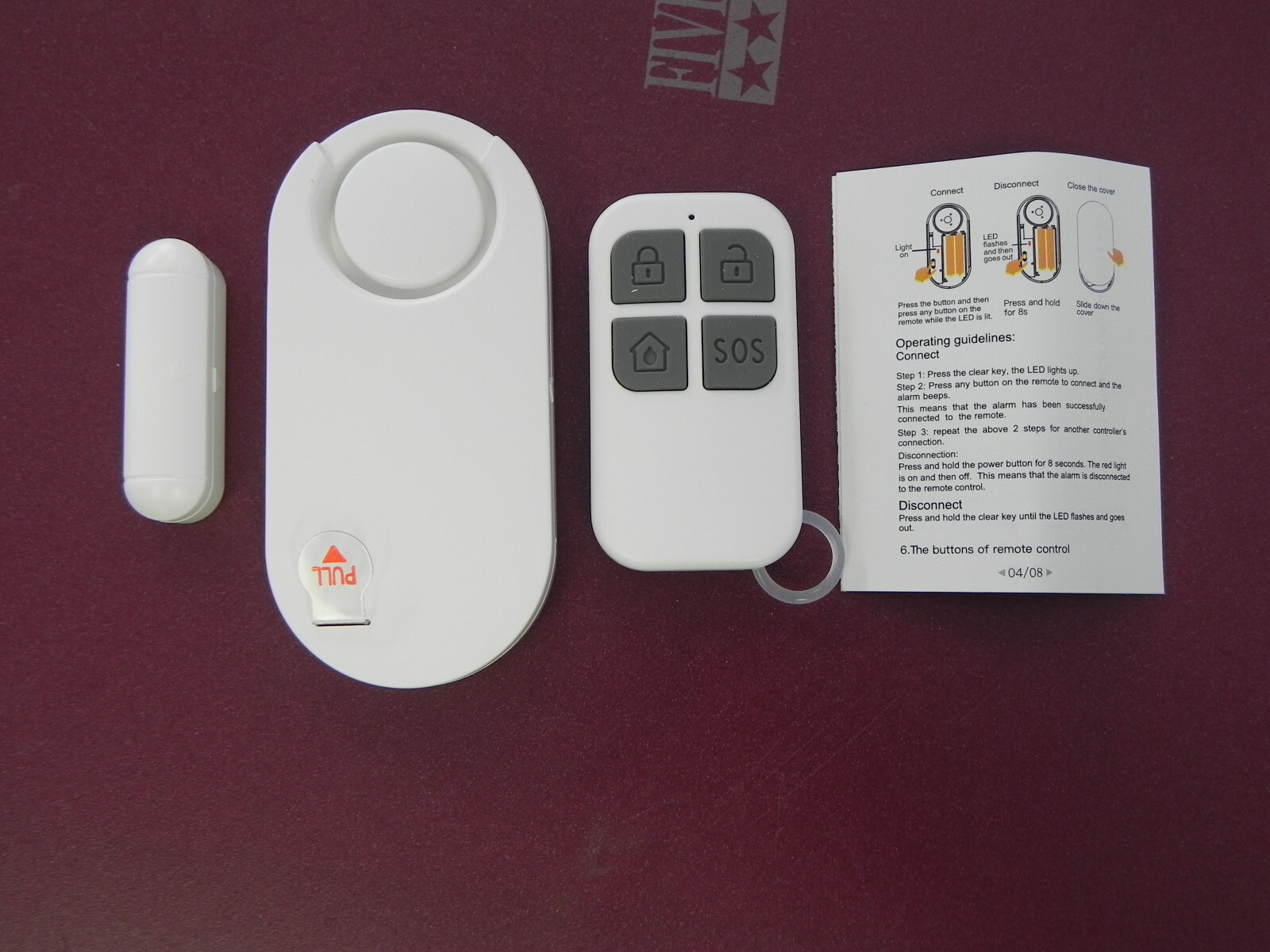 Door Alarm Wireless Anti-Theft Remote Control Door and Window Security Alarms