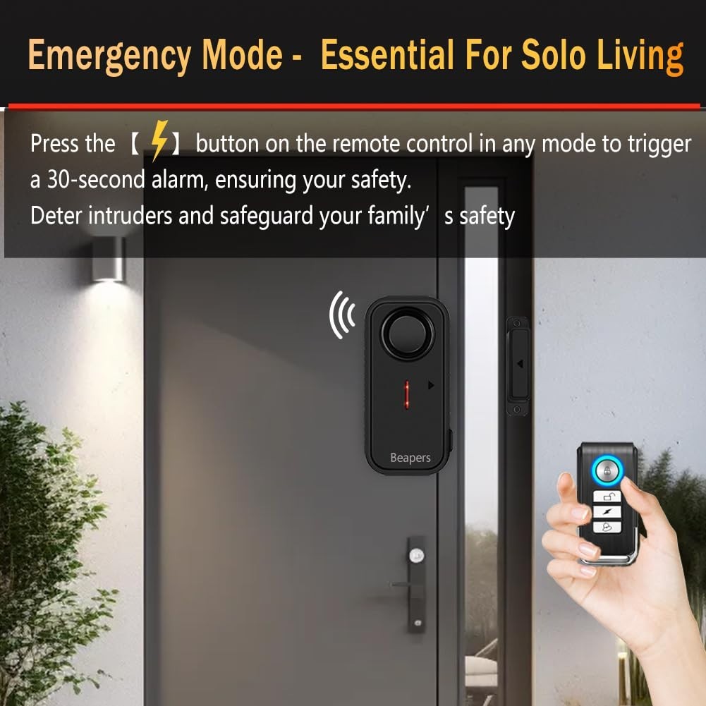Waterproof Door/Window Alarm with Remote Control – 113dB Anti-Theft Security Sys