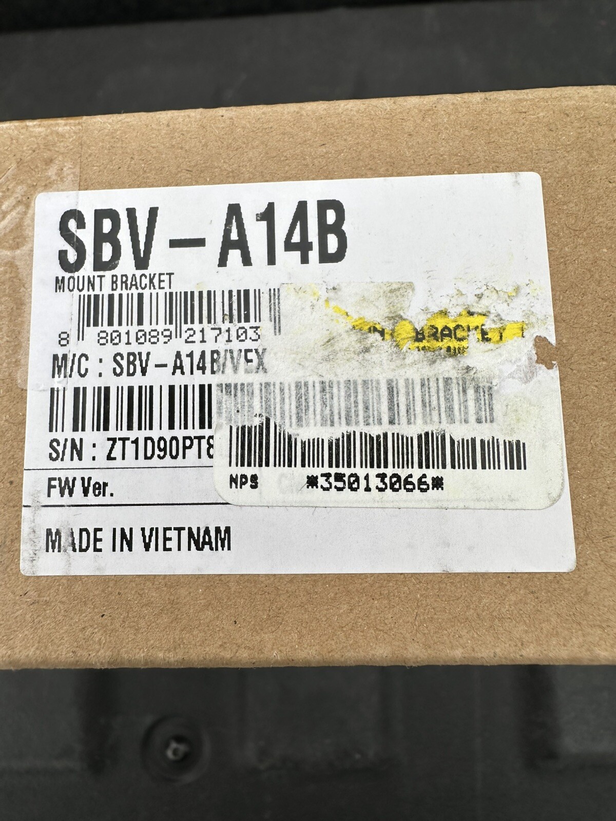 Hanwha Techwin SBV-A14B Wisenet A series cameras for GangboxesSecurity Accessory