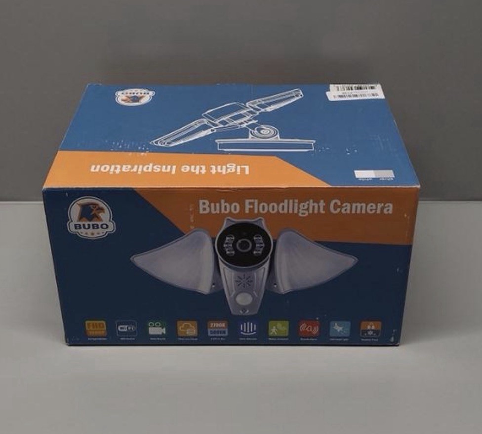 Bubo Outdoor Floodlight Camera WiFi 1080P Security Cam, PIR Motion Sensor