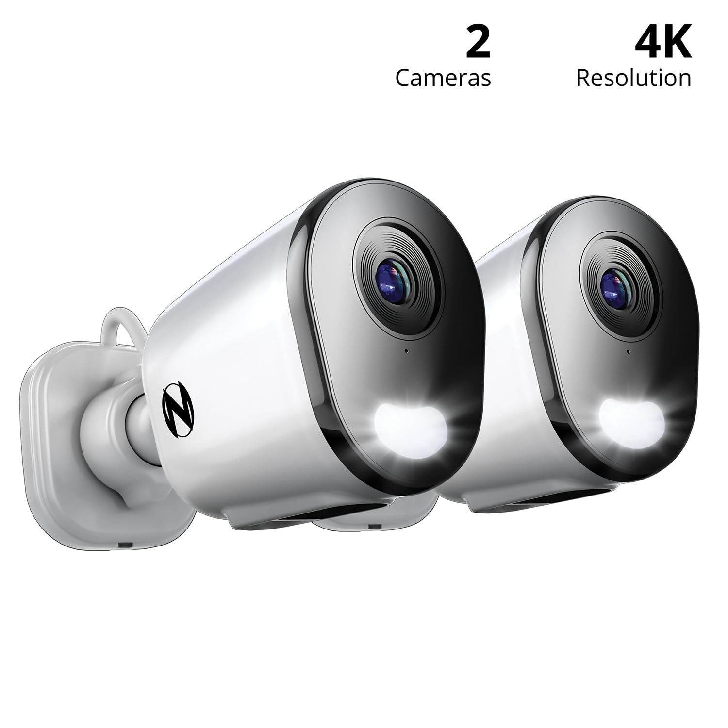 Plug-in Wireless 4K HD Indoor/Outdoor Deterrence Camera with 2-Way Audio (2 C…