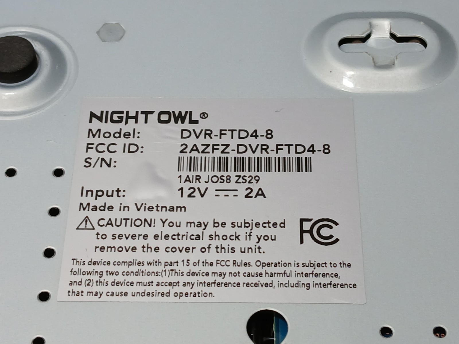 Night Owl DVR-FTD4-8 12-Channel Security Camera DVR 1TB HDD