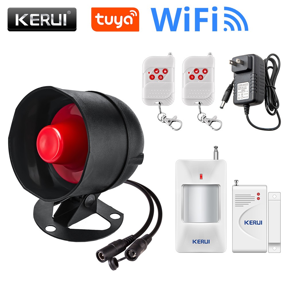 Standalone Home Office Shop Security Alarm System Kit,Wireless Loud In/Out Door