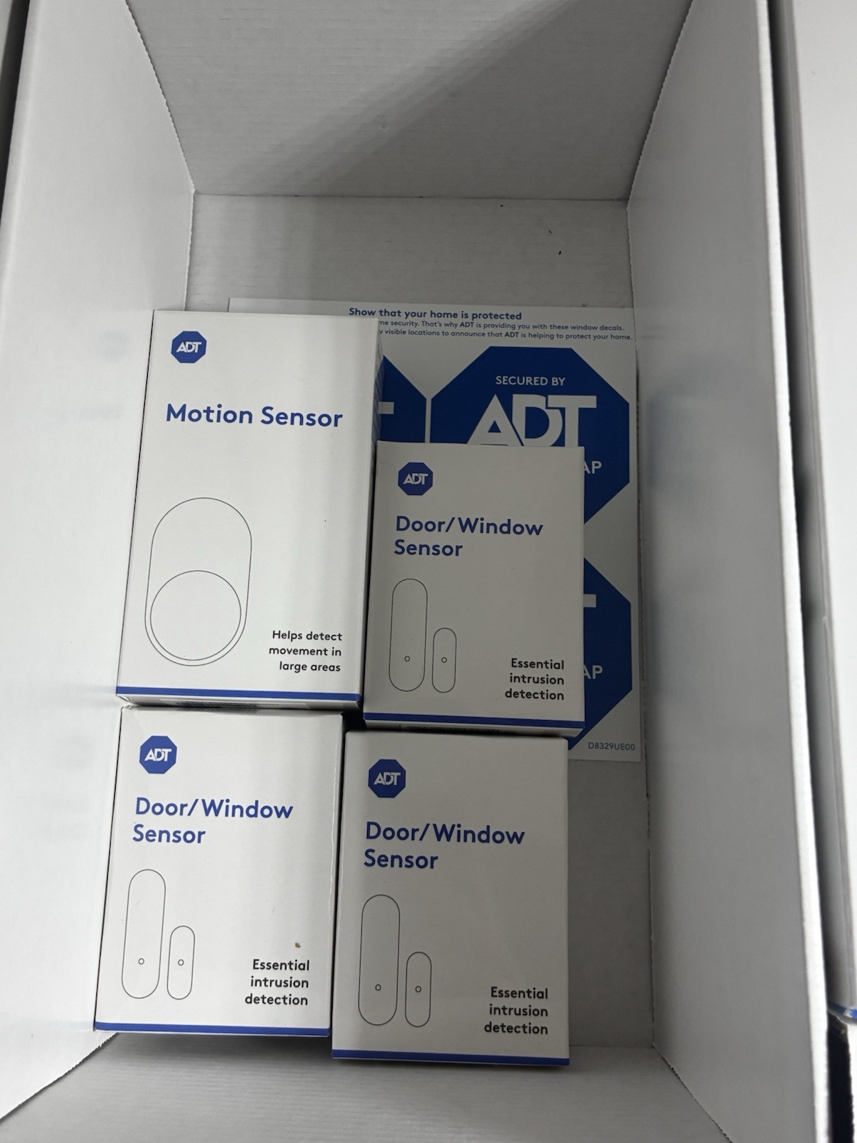 ADT Smart Home Security System 5-Piece Kit Base Station & Sensors (No Doorbell)