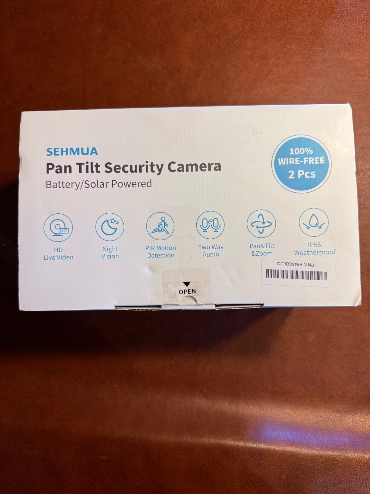 Pan Tilt Security Cameras Battery/Solar 2Pk
