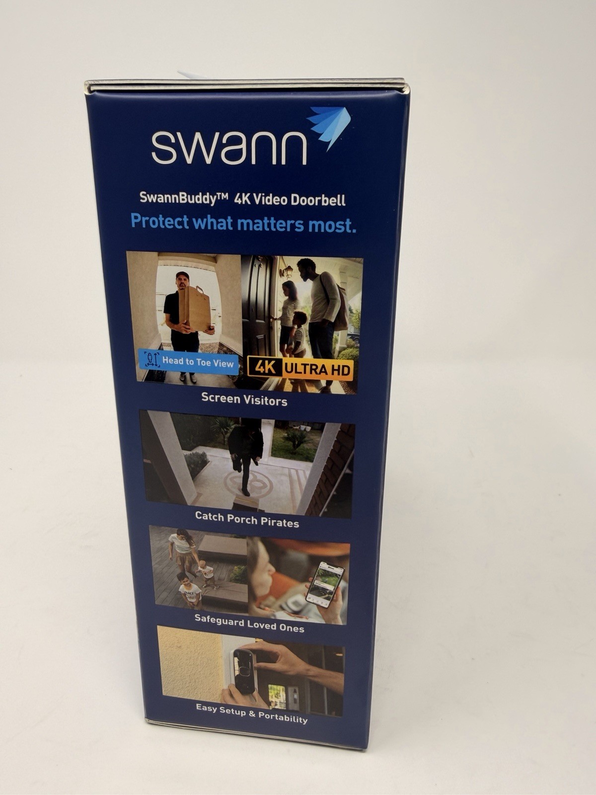 Swann Buddy4K UHD Wireless Video Doorbell & Chime Ultra-Wide 165° View Smart