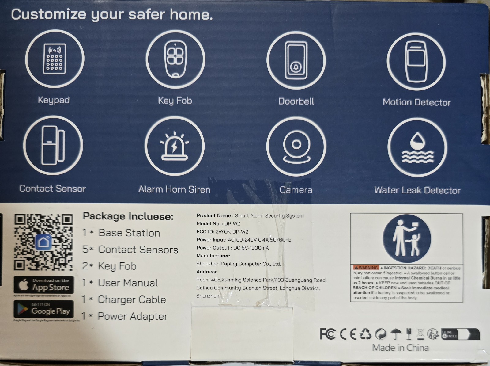 NEW Tolviviov WiFi Door Alarm System Wireless DIY Smart Home Security System App
