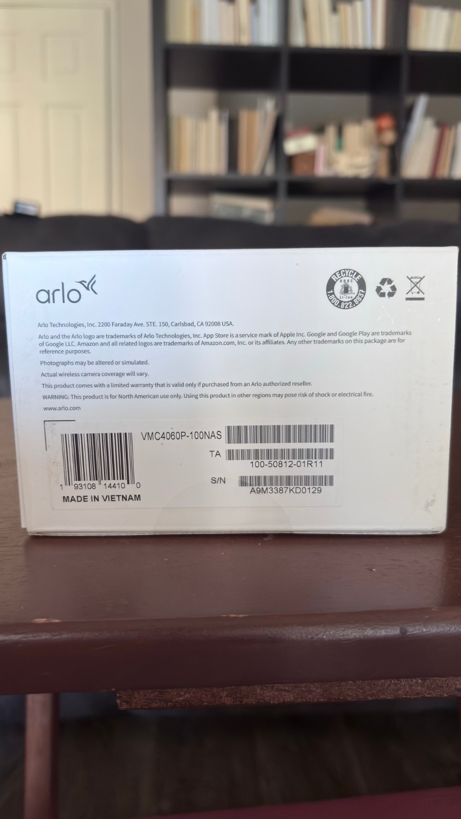 Arlo Pro 5S 2K Indoor/Outdoor Wire Free Spotlight Security Camera – White