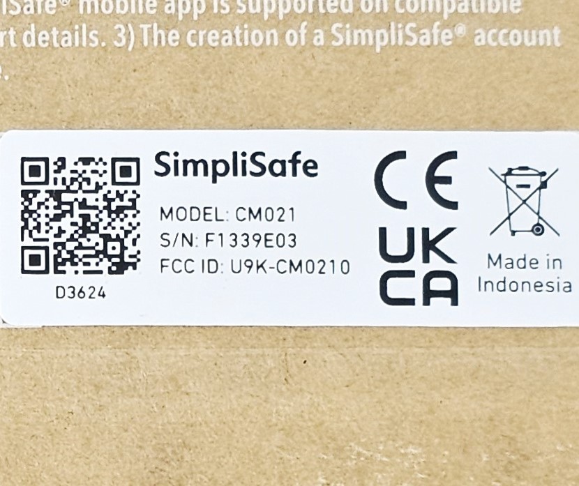 SimpliSafe Outdoor Wireless Security Camera 1080P HD CM021