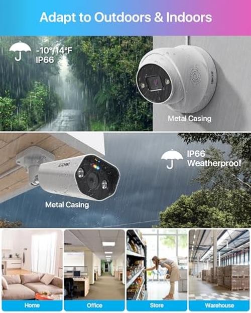 32CH 4K PoE Security Camera System,8pcs 8MP Indoor Outdoor IP 4K-16CH+8Cam+4TB