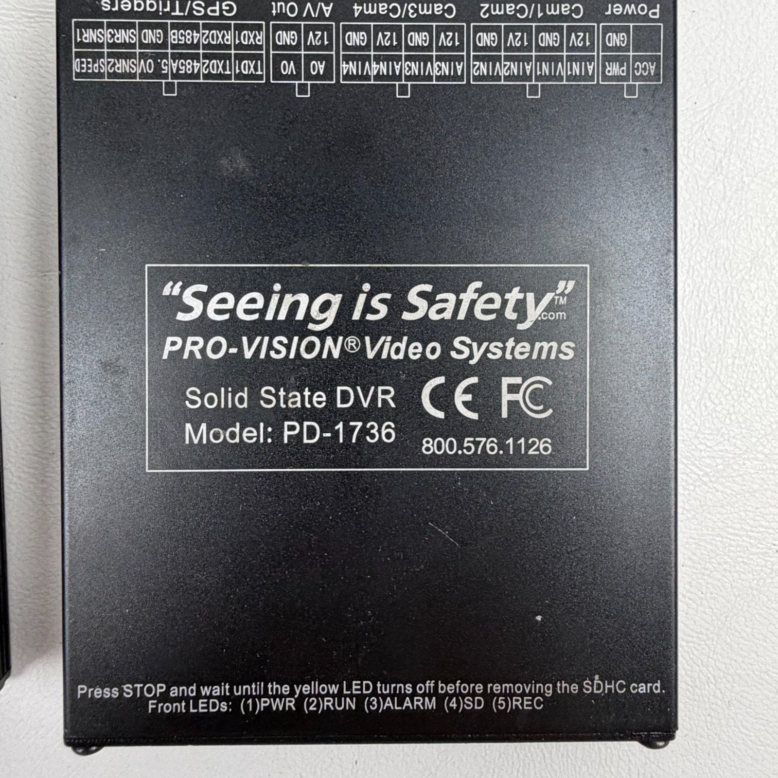 Lot of 3 Pro Vision Video Systems Solid State DVR PD-1736 Video Recording System