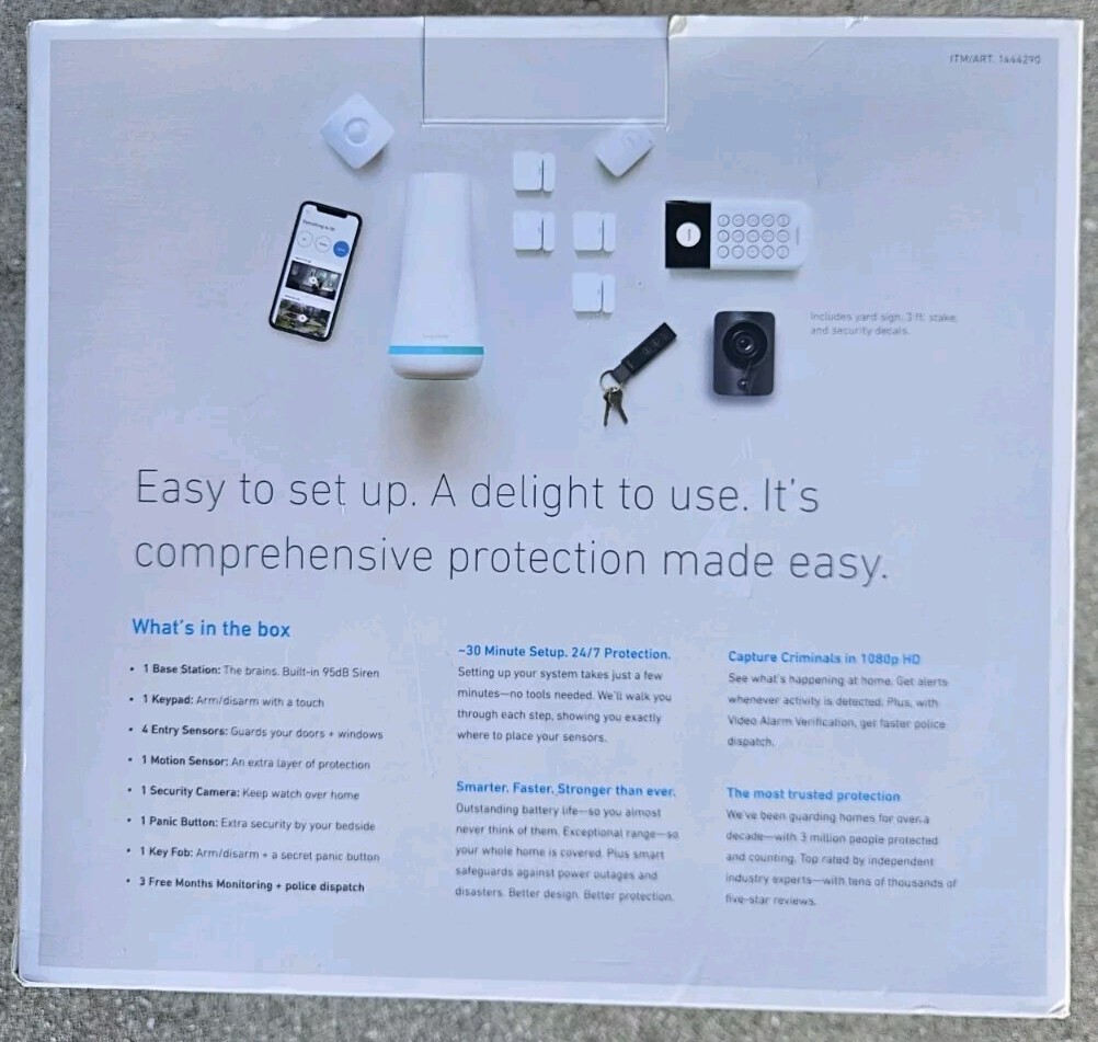 SimpliSafe HSK103 Home Security Kit with HD Camera 1444290 New Open Box