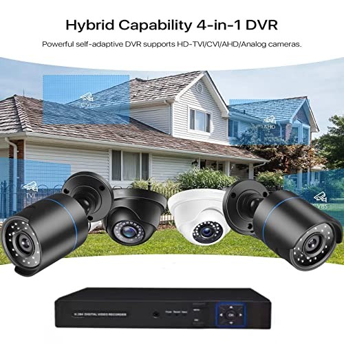 3000TVL Home Security System 5MP PoE Wired DVR Camera Kit