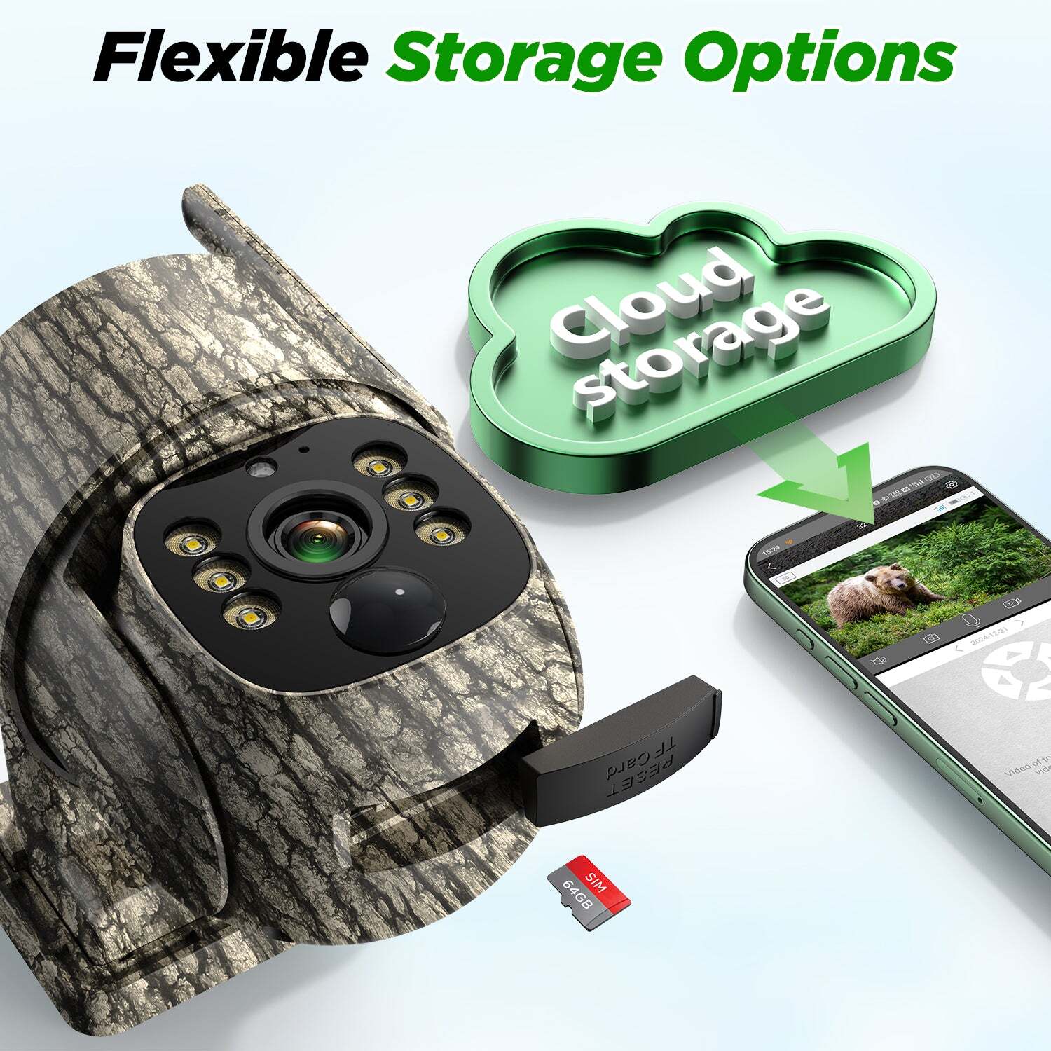Campark Solar 4G LTE Cellular 15MP 2.5K Wildlife Hunting Night Vision 7800mAh