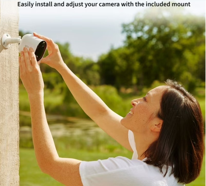 Arlo Pro 5S 2K Security Bundle with 3 Wireless Spotlight Cameras/Mounts – White