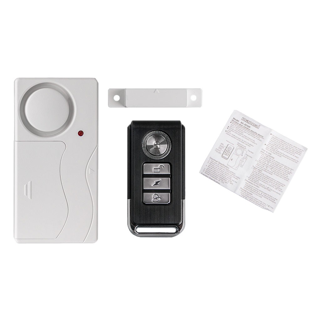 4 Packs Magnetic Sensor Door Window Safety Burglar Alarm Wireless Remote Control