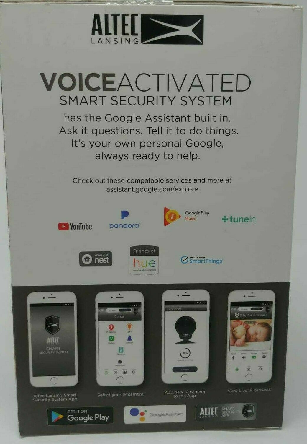 Altec-Lansing Voice-Activated Security 360 Camera w/ Google Assistant BRAND NEW