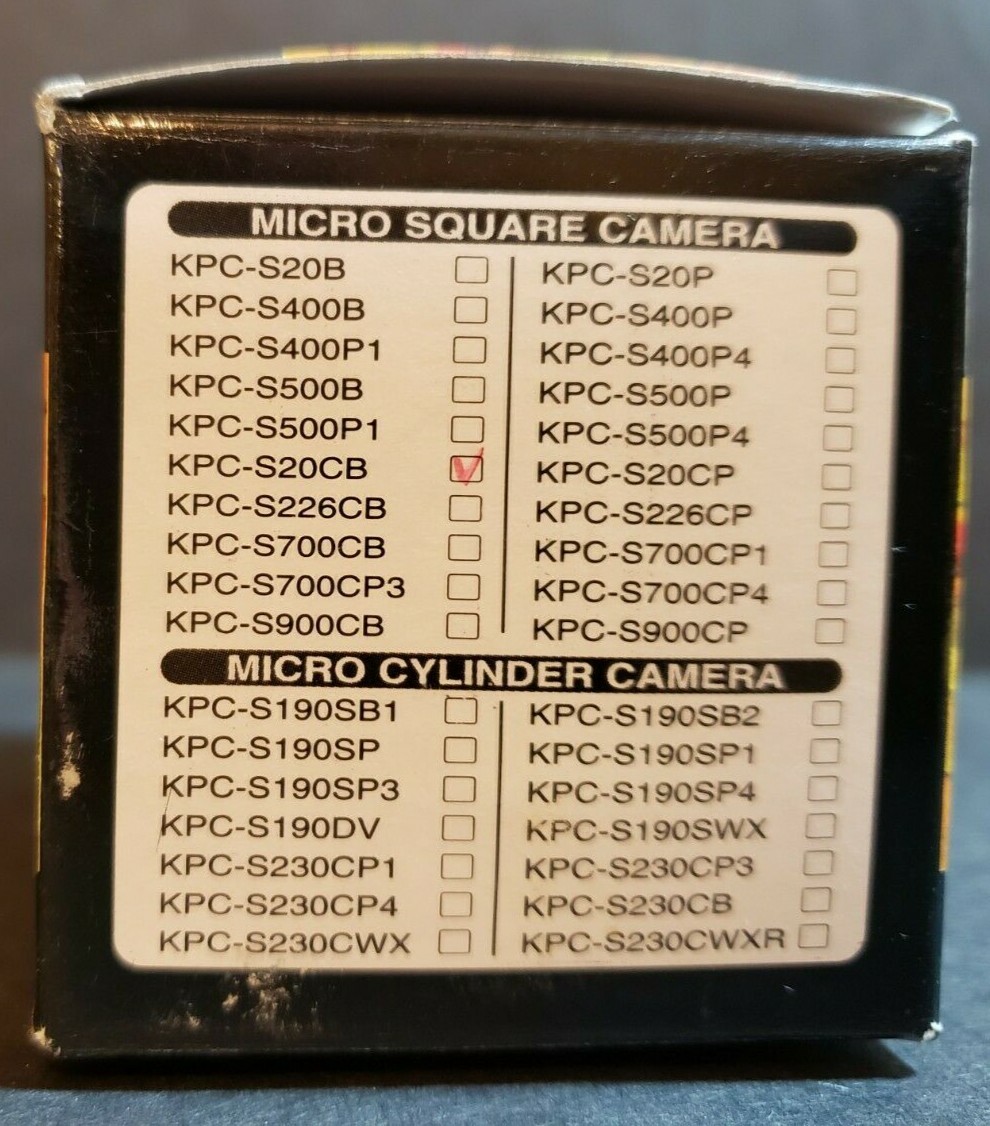KT&C KPC-S20CB 4.3mm Board Lens Micro Compact Super-Vision CCD Color Camera NEW