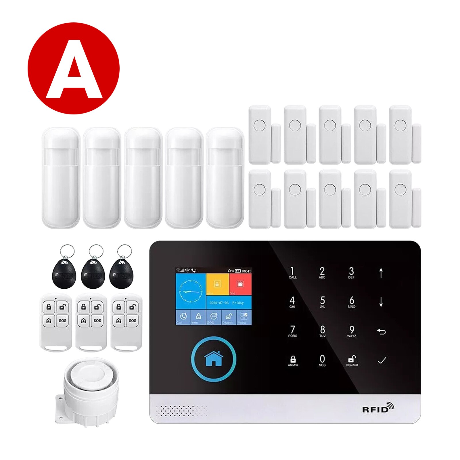 Wireless Smart House App Control Alarm System for Home Burglar Security Alarm.
